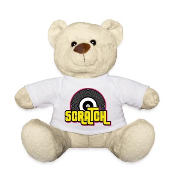Scratch DJ Vinyl Record Graphic - Teddy - Weiß - Vorne