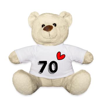 70. 70 YEARS. 70th ANNIVERSARY. 70 YEARS ANNIVERSARY. - Teddy Bear - white - Front