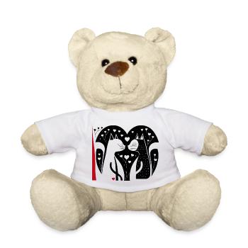 In love with a pair of cats - Teddy Bear - white - Front