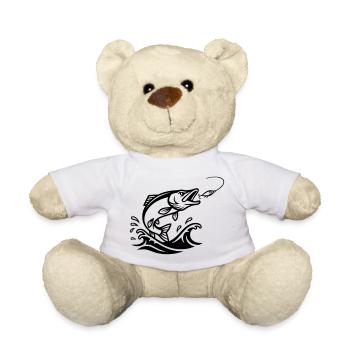 Pike Predator Silhouette - Teddy Bear - white - Front