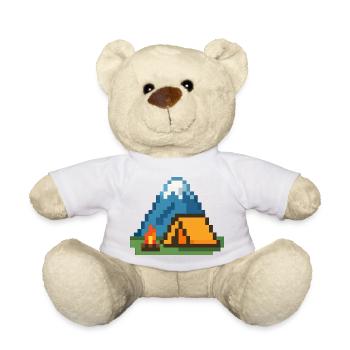 Pixel Lagerfeuer am Bergzelt - Teddy - Weiß - Vorne