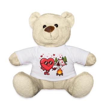 Fun Camping Valentine's Day Parties - Teddy Bear - white - Front
