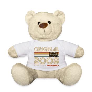 2008 Vintage Vintage Retro Birthday Gift - Teddy Bear - white - Front