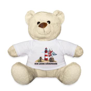 Leuchtturm Möwe mit Schal - Teddy - Weiß - Vorne