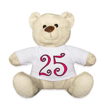 25. 25 YEARS. 25th ANNIVERSARY. 25 YEARS ANNIVERSARY. - Teddy Bear - white - Front