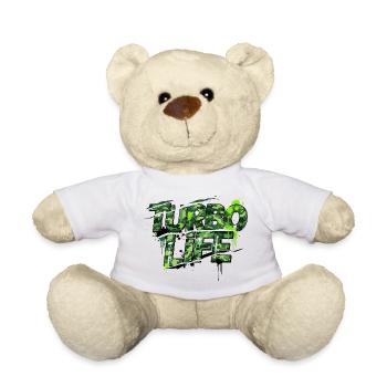 Turbo Life Camouflage Motif for Men and Screw - Teddy Bear - white - Front