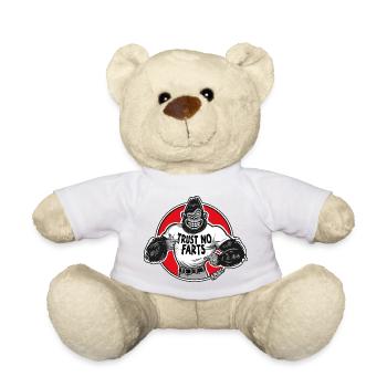 Gorilla Tee : Ne faites pas confiance aux pets - Nounours - blanc - Devant