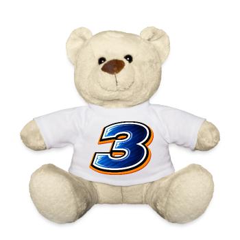 Nummer 3 Fußball Trikot Design Sportlich - Teddy - Weiß - Vorne