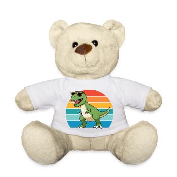 Trex Tyrannosaurus Rex T-Rex Dino Dinosaur - Teddy Bear - white - Front