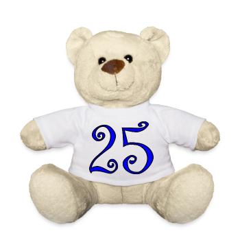 25. 25 YEARS. 25th ANNIVERSARY. 25 YEARS ANNIVERSARY. - Teddy Bear - white - Front