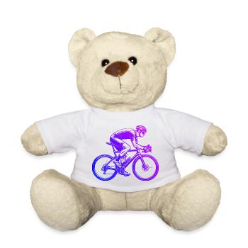 Geschenkidee für einen Roadbike mit Roadbike - Teddy - Weiß - Vorne