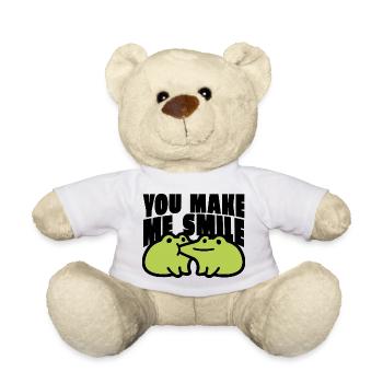 You Make me Smile Spruch - Teddy - Weiß - Vorne