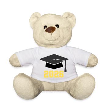 Doktorhut Abschluss 2026 - Teddy - Weiß - Vorne
