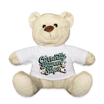 Between Stops | Postman Deliverer Humor - Teddy Bear - white - Front