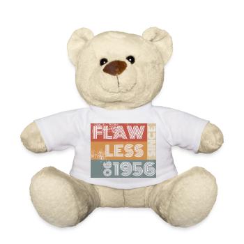 70th Birthday Flawless since 06/1956 - Teddy Bear - white - Front