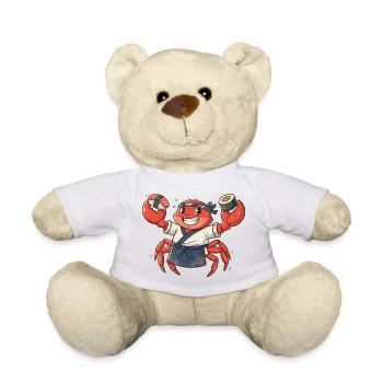 Krabben Sushi-Koch mit Kopfbedeckung - Teddy - Weiß - Vorne