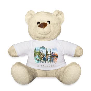 Voyage de vacances au Minnesota – Terre des 10 000 lacs - Nounours - blanc - Devant