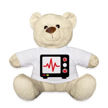 ECG Monitor Heartbeat Medicine - Teddy Bear - white - Front