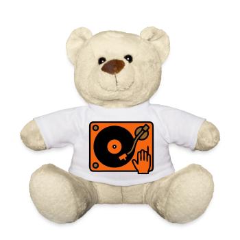 DJ Turntable grattant à la main - Nounours - blanc - Devant