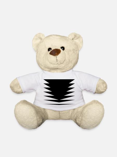 Design der schwarzen Dreiecke - Teddy - Weiß