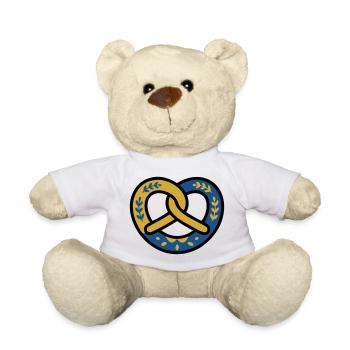 Brezel Rautenmuster Bayern Volksfest München - Teddy - Weiß - Vorne