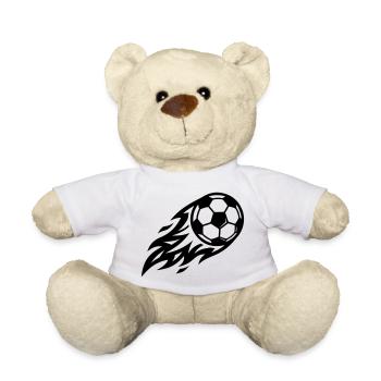 Balle de feu de football - Nounours - blanc - Devant