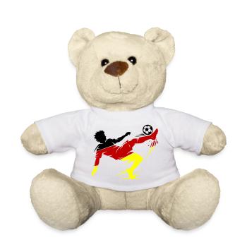 Overhead kick Germany Football - Teddy Bear - white - Front