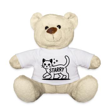 Mystische Katze Starry Sternenhimmel Magie - Teddy - Weiß - Vorne