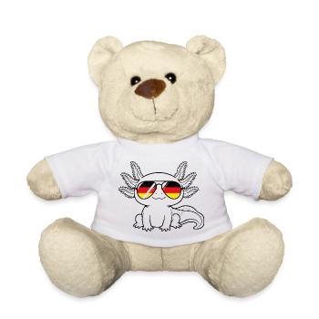 German flag Axolotl German Germany - Teddy Bear - white - Front