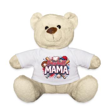 Baseball Mama Maman Sport Américain USA - Nounours - blanc - Devant