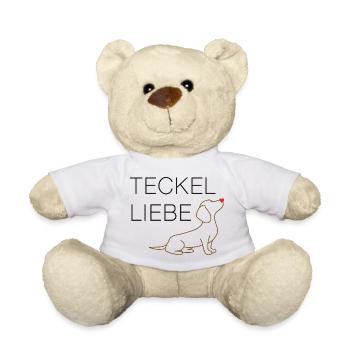 Dackel Liebe Linienzeichnung Herz Teckel - Teddy - Weiß - Vorne