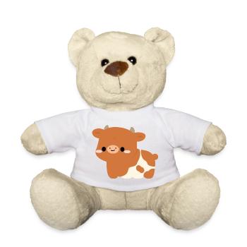 Hereford Cow - Teddy Bear - white - Front