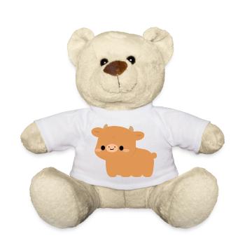 Jersey Cow - Teddy Bear - white - Front