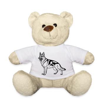 German Shepherd Gift Dog Owner - Teddy Bear - white - Front