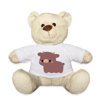 Dexter Cow - Teddy Bear - white - Front