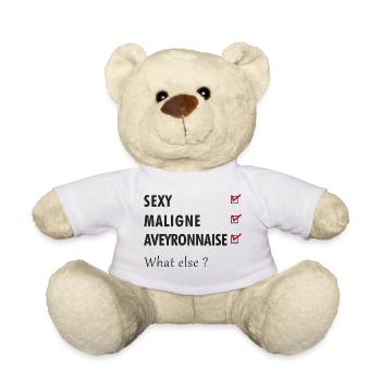Sexy Maligne Aveyronnaise What Else T-Shirt Cad... - Teddy Bear - white - Front