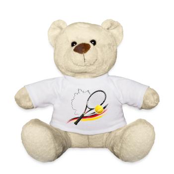 Tennisflagge Deutschland Kraft - Teddy - Weiß - Vorne