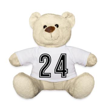 24 Symbole numérique - Nounours - blanc - Devant