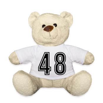 48 Number Symbol - Teddy Bear - white - Front