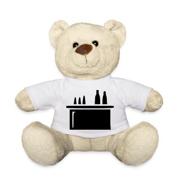 Bar Tresen Cocktailbar Gastronomie Geschenk Barkee - Teddy - Weiß - Vorne