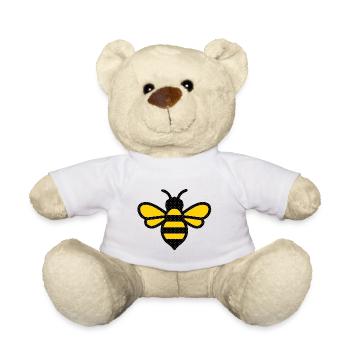 Pop-Punkt Biene im Honigstil - Teddy - Weiß - Vorne