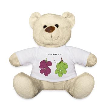 Beruhig dich, Bruder – Trauben - Teddy - Weiß - Vorne