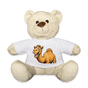 Dessin animé du chameau rieur - Nounours - blanc - Devant