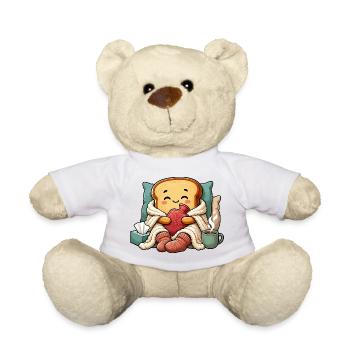 Kuschelbrot Herzwärme - Teddy - Weiß - Vorne