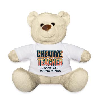 Prof créatif rétro vintage - Nounours - blanc - Devant