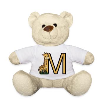 Giraffen M Initialen Design - Teddy - Weiß - Vorne