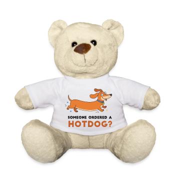Hotdog? Verspielte Dackler-Illustration - Teddy - Weiß - Vorne