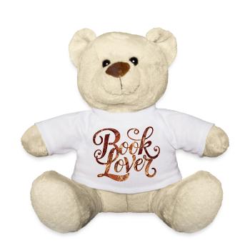 Amoureux des livres lisant la typographie des livres - Nounours - blanc - Devant