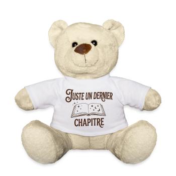 Juste un dernier chapitre - Citation Livre & PAL - Nounours - blanc - Devant