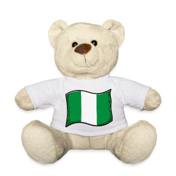 Nigeria Flag Graphic Print - Teddy Bear - white - Front